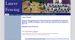 Desktop Screenshot of lancerfencing.org